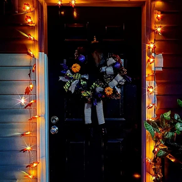 Autumn Halloween Leaves String Lights - Picture 3 of 5